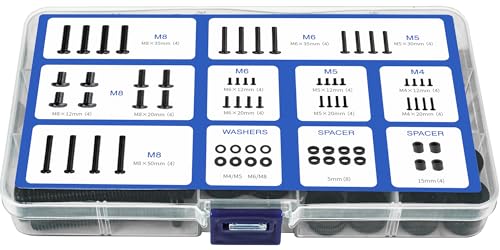GINKGO Universal Fernseher VESA Schrauben Set, M4 M5 M6 M8 TV-Schrauben und Abstandshalter, Geeignet für TV-Wandhalterung, TV Ständer und Monitorständer, Monitor. Bis Zu 80 Zoll, Schwarz GINKGO Universal Fernseher VESA Schrauben Set, M4 M5 M6 M8 TV-Schrauben und Abstandshalter, Geeignet für TV-Wandhalterung, TV Ständer und Monitorständer, Monitor. Bis Zu 80 Zoll, Schwarz von GINKGO