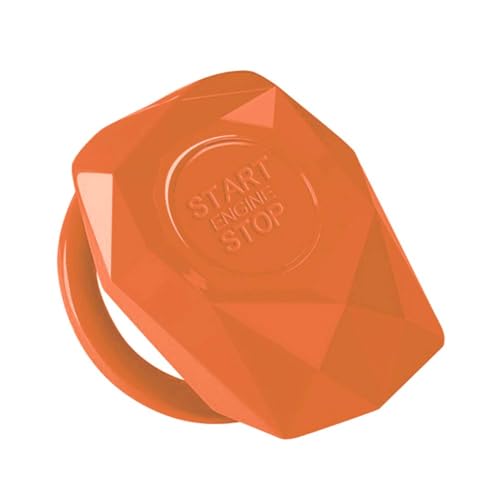 Auto Startknopf Abdeckung, Push To Start ZüNdknopf Schutz Abdeckung Zieraufkleber,Auto Start Motor Stop Knopf Abdeckung ZüNdung Druckschalter Dekorring,FüR Auto-Styling-ZubehöR,orange von GINKOEHD