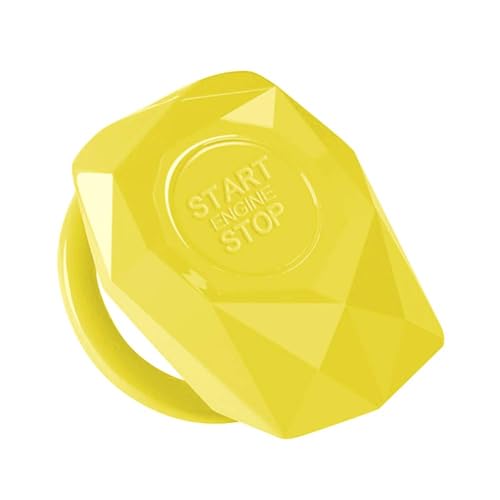 Auto Zündknopf Abdeckung, Metall Auto Start Motor Stop Knopf Abdeckung Zündung Druckschalter Deckel Motorstartknopf Dekorring Auto Motor Knopfabdeckung,Gelb Auto Zündknopf Abdeckung, Metall Auto Start Motor Stop Knopf Abdeckung Zündung Druckschalter Deckel Motorstartknopf Dekorring Auto Motor Knopfabdeckung,Gelb von GINKOEHD