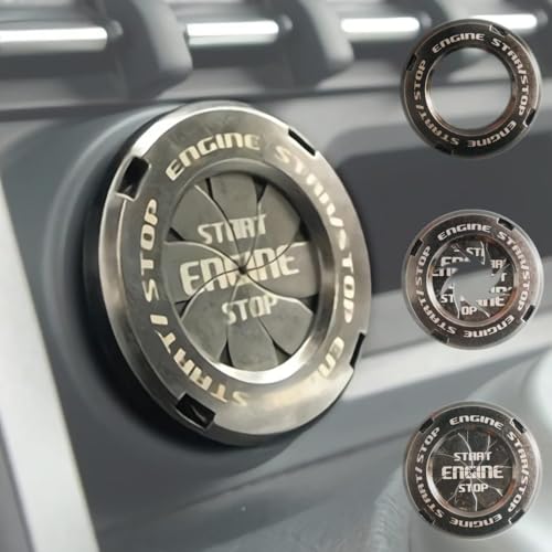 Auto Zündknopf Abdeckung Startknopf Abdeckung Push to Start Button Zündschutzhülle für Motor-Startknopf, Auto Interieur Zubehör Kompatibel,A von GINKOEHD