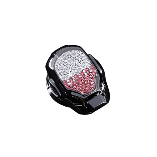 Bling Bling Auto Motor Startknopf Abdeckung, 150 ° Drehung Universal Kartoon Auto Motor Start Stop Knopf Schutzhülle Motor Schalter Dekor Zündknopf Abdeckung Zündknopf Dekor,Schwarz Rot von GINKOEHD