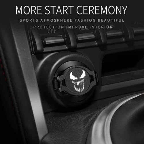 Startknopfabdeckung,Auto Motor Push to Start Zubehör,Auto Zündknopfabdeckung,Auto Motor Start Stop Knopfabdeckung Dekorativ,Flip-Top Design,Geeignet für Verschiedene Modelle von GINKOEHD