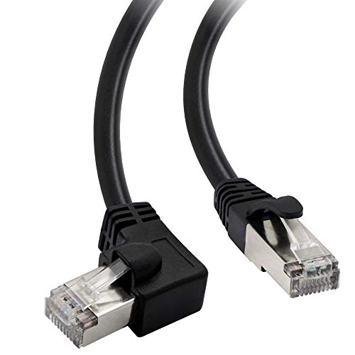 Cat5-Ethernet-Kabel, RJ45-Stecker auf Stecker, 90 Grad, Internet-Netzwerk-LAN-Kabel, Patchkabel für PC, Router, Modem, Drucker, Xbox, PS4-50cm (Winkel rechts) von GINTOOYUN