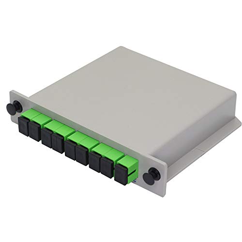 GINTOOYUN 1 x 8 Glasfaser-Splitter SC/APC Splitter Kassettenkarte Einstecken Singlemode für Hausverdrahtung, Ingenieurprojekte, Glasfaser-LAN von GINTOOYUN