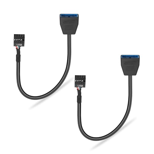 GINTOOYUN 2 PCS USB3.0 zu USB2.0 Motherboard Kabel USB3.0 19/20 Pin Stecker zum Motherboard 9-Pin USB2.0 Buchsenkabel für Motherboard, Motherboard 9-Pin USB2.0 Kabel etc(7.8Inch) (Stil 1) von GINTOOYUN