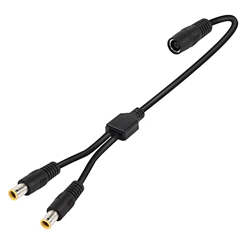 GINTOOYUN DC7909 Y-Splitter-Adapterkabel, 14 AWG DC, 8 mm, eine Buchse auf Zwei Stecker, Netzkabel für tragbare Kraftwerke, Solarpanel, Solar-Powerbank usw. (2 FT) (Stil 2) von GINTOOYUN