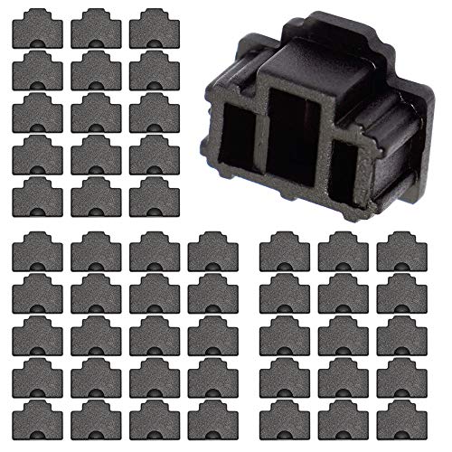 GINTOOYUN FENGQLONG RJ45 Anti-Staub-Abdeckkappe, Ethernet-Hub-Port-Stecker-Schutz, 50 Stück, schwarz von GINTOOYUN