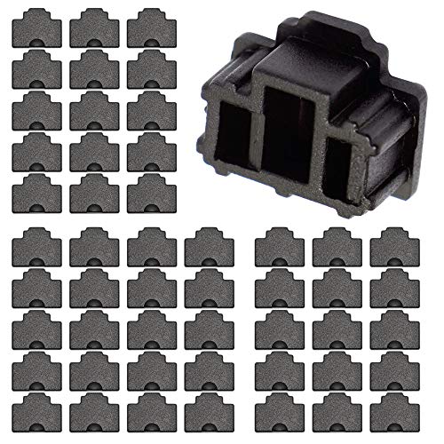 GINTOOYUN Fengqlong RJ45 Anti-Staub-Abdeckkappen, Ethernet-Hub-Port-Stecker-Schutz, 50 Stück, Schwarz von GINTOOYUN
