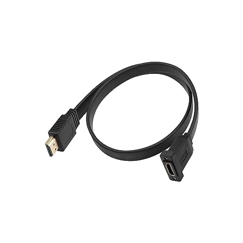 GINTOOYUN HDMI Verlängerungskabel, 4K@60Hz HDMI Stecker auf Buchse Adapter Kabel 1.6FT Standard HDMI 2.0 Adapter Stecker Kabel für Laptops, Fernseher, Monitore, Projektoren, etc (Stil 1) von GINTOOYUN