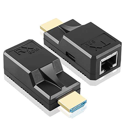 GINTOOYUN HDMI zu RJ45 60m Extender 1080p HDMI zu RJ45-Kabel-Extender-Konverter mit Typ-C-Ladekabel für Computer, Laptops, Set-Top-Boxen, Fernseher, Projektoren usw. GINTOOYUN HDMI zu RJ45 60m Extender 1080p HDMI zu RJ45-Kabel-Extender-Konverter mit Typ-C-Ladekabel für Computer, Laptops, Set-Top-Boxen, Fernseher, Projektoren usw. von GINTOOYUN