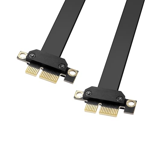 GINTOOYUN PCIE 1X Stecker zu Stecker Erweiterungskabel PCIE 1X Stecker zu Stecker Grafikkarte Anschlusskabel für Grafikkarten,Netzwerkkarten,Soundkarten,etc(20.4Inch)(52CM) von GINTOOYUN