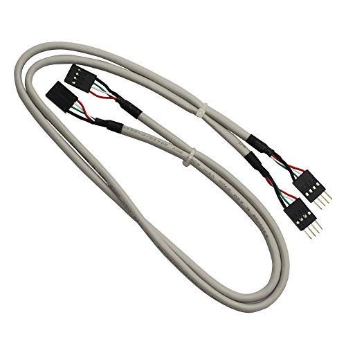 GINTOOYUN Steckplatine Jumper Kabel 2x4P 60CM Stecker auf Buchse Dupont Kabel mit weißer PVC-Schale für Arduino Raspberry Pi DIY Prototyping von GINTOOYUN