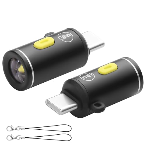GINTOOYUN USB Interface Blend Taschenlampe mit tragbarer Beleuchtungslösung mit zwei Arten von Lanyards für Handy Ladeanschluss (Typ-C) von GINTOOYUN