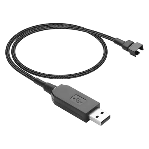 GINTOOYUN USB zu 3/4 Pin Step-Up Fan Power Kabel DC5V zu DC12V USB-A Stecker zu 3/4 Pin Stecker Stecker Gehäuse Fan Kabel für CPU Fans, Chassis Fans etc(21.26 Zoll) (1 bis 1) von GINTOOYUN