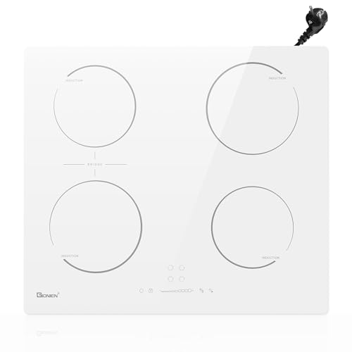 GIONIEN Induktionskochfeld mit Stecker 60cm 16Amp,Integriertes Elektrokochfeld Plug in mit Brückenzone, 4 Kochstellen Herd,weiß,2800W GIONIEN Induktionskochfeld mit Stecker 60cm 16Amp,Integriertes Elektrokochfeld Plug in mit Brückenzone, 4 Kochstellen Herd,weiß,2800W von GIONIEN