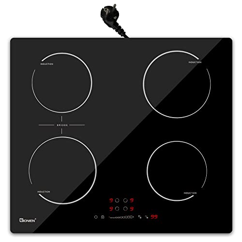 GIONIEN Induktionskochfeld mit Stecker 60cm 16Amp,Integriertes Elektrokochfeld Plug in mit Brückenzone, 4 Kochstellen Herd,2800W,GITS470SPVDE GIONIEN Induktionskochfeld mit Stecker 60cm 16Amp,Integriertes Elektrokochfeld Plug in mit Brückenzone, 4 Kochstellen Herd,2800W,GITS470SPVDE von GIONIEN