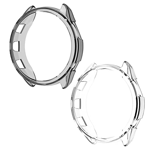 GIOPUEY 2 Stück Hülle mit kompatiblem Garmin Forerunner 965, Soft TPU, Shock Resistant, Garmin Forerunner 965 Cover - Schwarz+Transparent GIOPUEY 2 Stück Hülle mit kompatiblem Garmin Forerunner 965, Soft TPU, Shock Resistant, Garmin Forerunner 965 Cover - Schwarz+Transparent von GIOPUEY