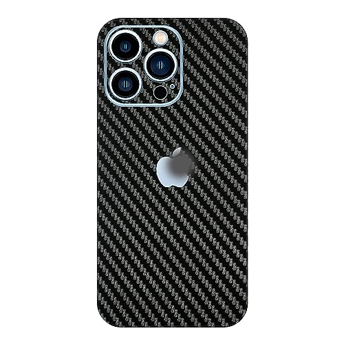 GIOPUEY[2 Stück Rückseite Folie Kompatibel mit iPhone 12, iPhone 12 Rückseite Schutzfolie, Kohlefaser-Textur, Matte Textur, Anti-Fingerabdruck, Anti-Kratzer - Black von GIOPUEY