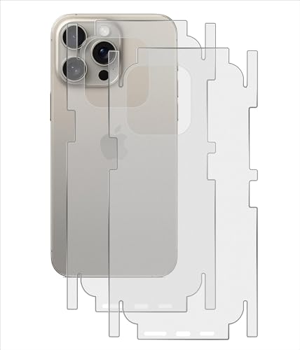 GIOPUEY[2 Stück Rückseite Folie Kompatibel mit iPhone 16 Pro Max, iPhone 16 Pro Max Rückseite Schutzfolie, Weiches TPU, Dünn, Matte Textur, Schützende Grenze - Translucent von GIOPUEY