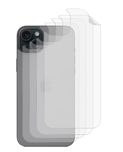 GIOPUEY[4 Stück Rückseite Folie Kompatibel mit iPhone 15, iPhone 15 Rückseite Schutzfolie, Weiches TPU, Dünn, Matte Textur, Anti-Fingerabdruck, Glatt - Translucent von GIOPUEY