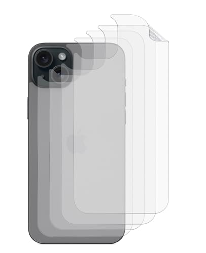 GIOPUEY[4 Stück Rückseite Folie Kompatibel mit iPhone 15 Plus, iPhone 15 Plus Rückseite Schutzfolie, Weiches TPU, Dünn, Matte Textur, Anti-Fingerabdruck, Glatt - Translucent von GIOPUEY