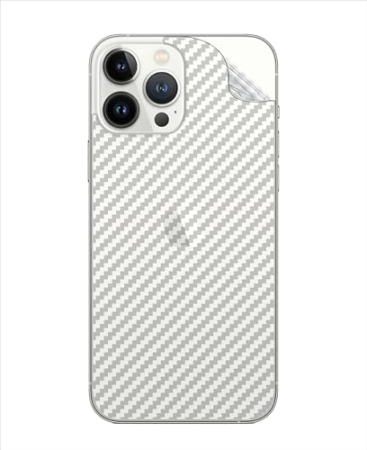 GIOPUEY[4 Stück Rückseite Folie Kompatibel mit iPhone 16 Pro, iPhone 16 Pro Rückseite Schutzfolie, Weiches TPU, Dünn, Kohlefaser-Textur, Anti-Fingerabdruck, Anti-Kratzer - Translucent von GIOPUEY