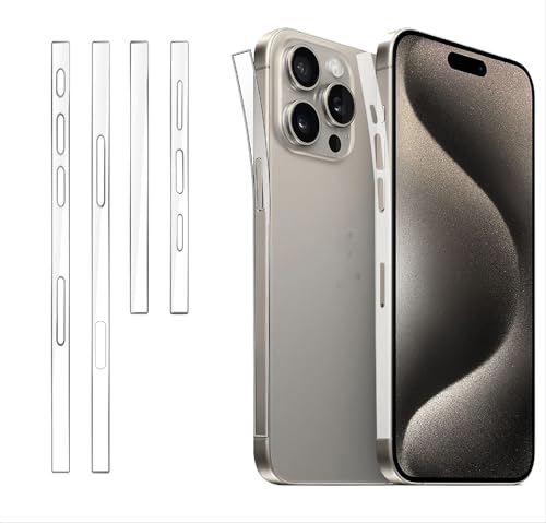 GIOPUEY [4 Stück Seitlicher Rahmen Folie Kompatibel mit iPhone 16 Plus, Ultra Dünn Flexibles TPU, Kratzfest, Kompatible Hülle, Seitliche Schutzfolie - Transparent von GIOPUEY