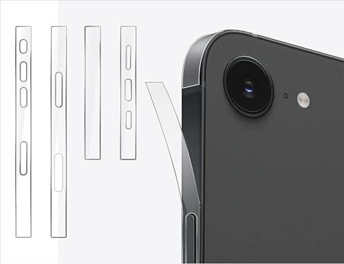 GIOPUEY [4 Stück Seitlicher Rahmen Folie Kompatibel mit iPhone 16e, Ultra Dünn Flexibles TPU, Kratzfest, Kompatible Hülle, Seitliche Schutzfolie - Transparent GIOPUEY [4 Stück Seitlicher Rahmen Folie Kompatibel mit iPhone 16e, Ultra Dünn Flexibles TPU, Kratzfest, Kompatible Hülle, Seitliche Schutzfolie - Transparent von GIOPUEY