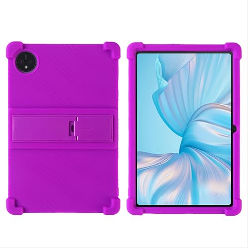 GIOPUEY Hülle Kompatibel mit Blackview TAB 80 - mit Ständer - Weiche TPU Silikon Schutzhülle - Airbag Sturzschutz Case - Purple von GIOPUEY
