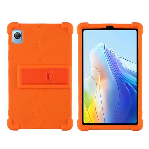 GIOPUEY Hülle Kompatibel mit Blackview Tab 60 - mit Ständer - Weiche TPU Silikon Schutzhülle - Airbag Sturzschutz Case - Orange von GIOPUEY