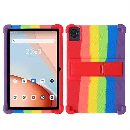 GIOPUEY Hülle Kompatibel mit Blackview Tab 70 WiFi - mit Ständer - Weiche TPU Silikon Schutzhülle - Airbag Sturzschutz Case - Colorful von GIOPUEY