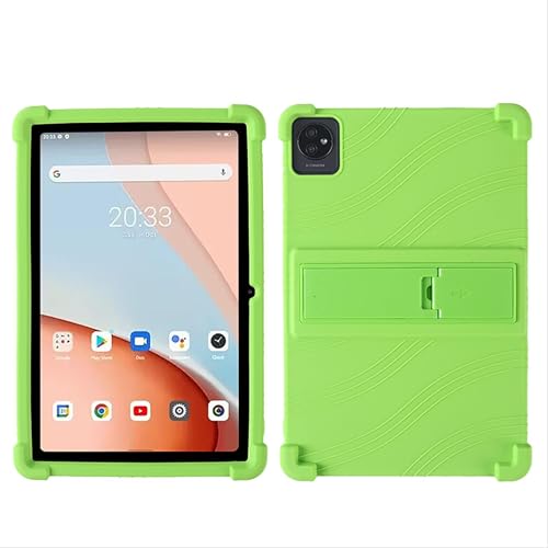 GIOPUEY Hülle Kompatibel mit Blackview Tab 70 WiFi - mit Ständer - Weiche TPU Silikon Schutzhülle - Airbag Sturzschutz Case - Green von GIOPUEY