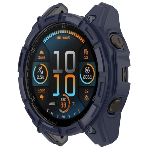 GIOPUEY Hülle Kompatibel mit Garmin Fenix 8 51mm AMOLED, Weich und leicht Premium TPU Silikon Schutz Case Cover Schutzhülle - Blue GIOPUEY Hülle Kompatibel mit Garmin Fenix 8 51mm AMOLED, Weich und leicht Premium TPU Silikon Schutz Case Cover Schutzhülle - Blue von GIOPUEY