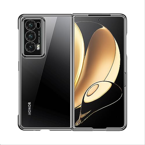 GIOPUEY Hülle Kompatibel mit Honor Magic V2, Hochtransparent Case, Hartes PC-Material Handyhülle，Kein Vergilben, Kein Ausbleichen Cover - Black von GIOPUEY