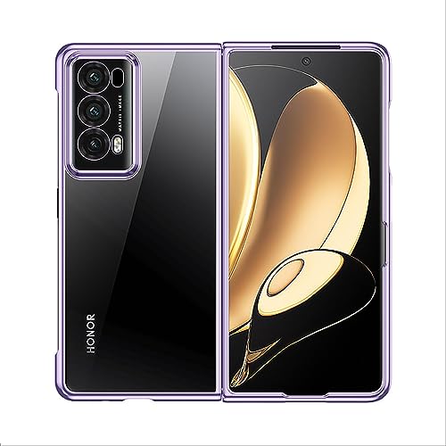 GIOPUEY Hülle Kompatibel mit Honor Magic V2, Hochtransparent Case, Hartes PC-Material Handyhülle，Kein Vergilben, Kein Ausbleichen Cover - Purple von GIOPUEY