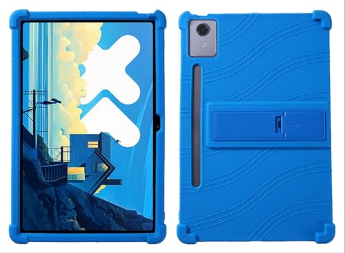 GIOPUEY Hülle Kompatibel mit Lenovo Tab P12 12.7 2023 - mit Ständer - Weiche TPU Silikon Schutzhülle - Airbag Sturzschutz Case - Dark Blue von GIOPUEY