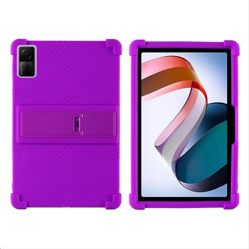 GIOPUEY Hülle Kompatibel mit Redmi Pad SE - mit Ständer - Weiche TPU Silikon Schutzhülle - Airbag Sturzschutz Case - Purple von GIOPUEY