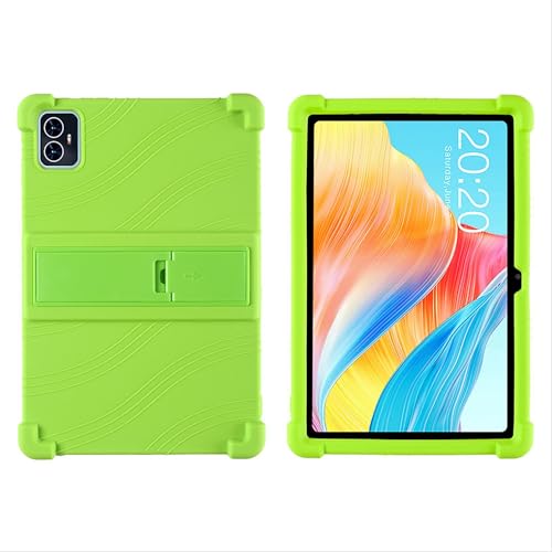 GIOPUEY Hülle Kompatibel mit Teclast M50 / Teclast M50 Pro - mit Ständer - Weiche TPU Silikon Schutzhülle - Airbag Sturzschutz Case - Green von GIOPUEY