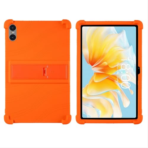 GIOPUEY Hülle Kompatibel mit Teclast T40 Air/T40 HD - mit Ständer - Weiche TPU Silikon Schutzhülle - Airbag Sturzschutz Case - Orange von GIOPUEY