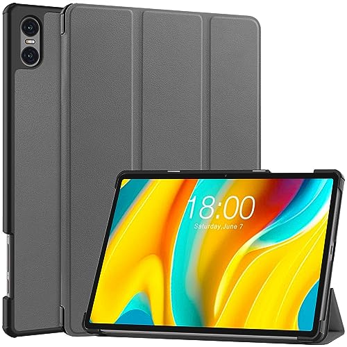 GIOPUEY Hülle Kompatibel mit Teclast T50 Pro, Flip Case [Bracket-Funktion] 360° Schutz - Grau von GIOPUEY