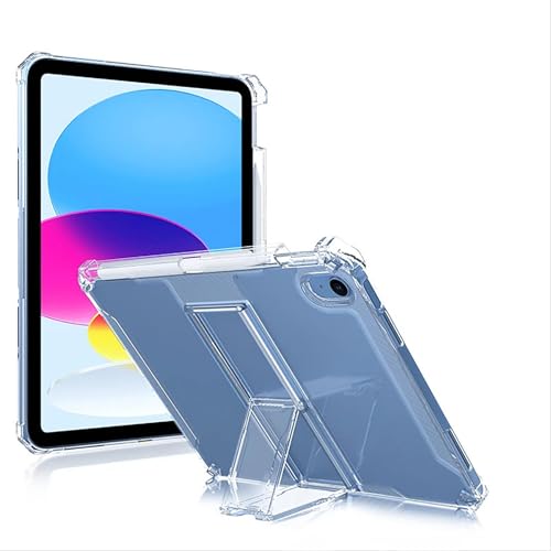 GIOPUEY Hülle für iPad Air 3/Ipad Pro 10.5, Weiche TPU Rückenschale Case mit Ständer, Dünne Abdeckung, Airbag Schutz - Transparentes von GIOPUEY