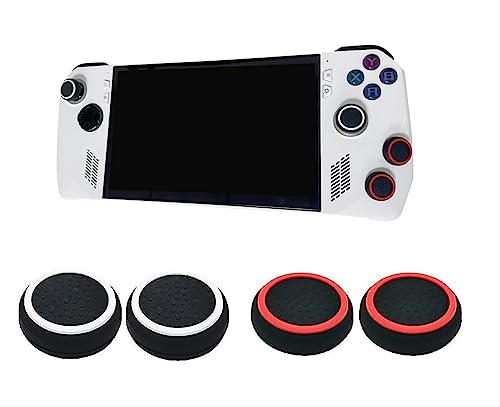 GIOPUEY Joystick Kappen Kompatibel mit ASUS ROG Ally/Ally X, 4 Stück Silikon Thumb Grip Caps Schutz hülle Kappen Case Cover, Weich Anti-Rutsch - Red+Black GIOPUEY Joystick Kappen Kompatibel mit ASUS ROG Ally/Ally X, 4 Stück Silikon Thumb Grip Caps Schutz hülle Kappen Case Cover, Weich Anti-Rutsch - Red+Black von GIOPUEY