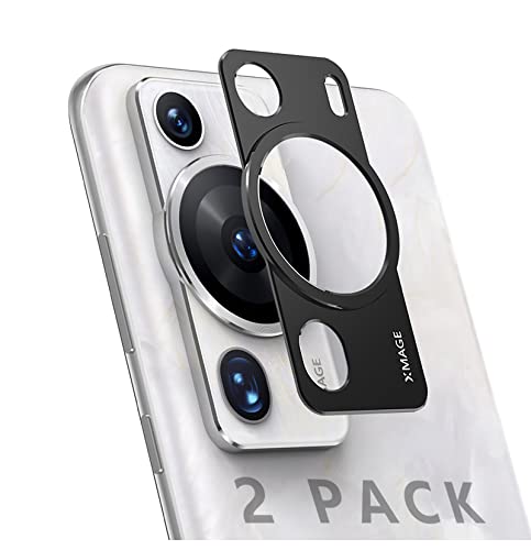 GIOPUEY Kamera Schutzfolie Kompatibel mit Huawei P60 Pro, [2 Pack] Metalle Kamera Schutzrahmen, [Kratzfest] Schutzfolie Kamera für Huawei P60 Pro - Schwarz von GIOPUEY