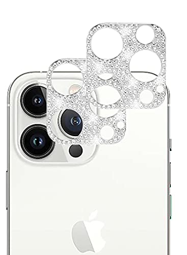 GIOPUEY Kamera Schutzfolie Kompatibel mit iPhone 13 Pro Max,[2 Pack] iPhone 13 Pro Schutzfolie Kamera, Metalle Kamera Schutzrahmen, [Kratzfest] - Silver von GIOPUEY