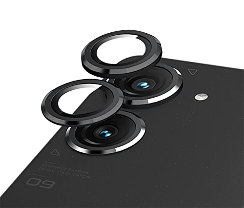 GIOPUEY [Kompletter Schutz Kamera Schutzglas Kompatibel mit Asus Zenfone 9, [Doppelter Schutz] Metall Ring + Schutzglas, Kameraschutz für Asus Zenfone 9 - New-Black von GIOPUEY