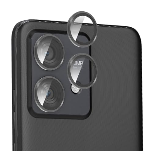 GIOPUEY [Kompletter Schutz Kameraschutz Kompatibel mit Motorola Edge 40 Neo, [Doppelter Schutz] Metall Ring + Schutzglas, Kameraschutz - Black von GIOPUEY
