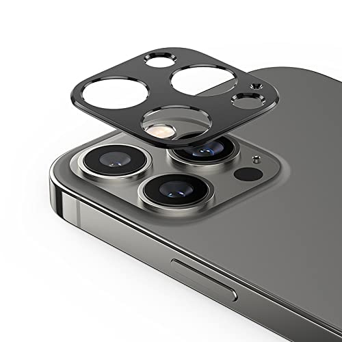 GIOPUEY Leuchtenden Kamera Schutzfolie Kompatibel mit iPhone 14 Pro Max, iPhone 14 Pro Kameraschutz, Kristalldiamant, Elegant, Metall + Glas - Black von GIOPUEY