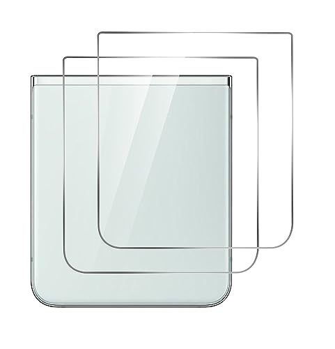 GIOPUEY Rückseite Folie Kompatibel mit Samsung Galaxy Z Flip 5, Samsung Galaxy Z Flip 5 Rückseite Schutzfolie, [2 Stück] Gehärtetes Glas - transparent von GIOPUEY