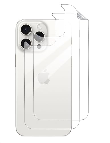 GIOPUEY Rückseite Folie Kompatibel mit iPhone 12 Pro Max, Hochwertige Materialien Dünn Weiches TPU iPhone 12 Pro Max Rückseite Schutzfolie - Clear [2 Stück] von GIOPUEY