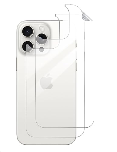 GIOPUEY Rückseite Folie Kompatibel mit iPhone 13 Pro Max, Hochwertige Materialien Dünn Weiches TPU iPhone 13 Pro Max Rückseite Schutzfolie - Clear [2 Stück] von GIOPUEY